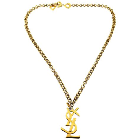 ysl logo chain necklace|YSL jewellery sale.